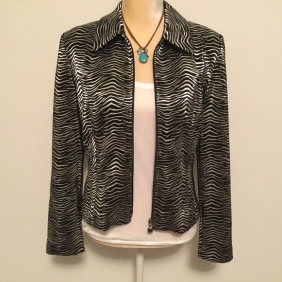 Ribkoff Trends Jackets & Blazers - Metallic Animal Print Ribkoff Trends Zip Jacket 8